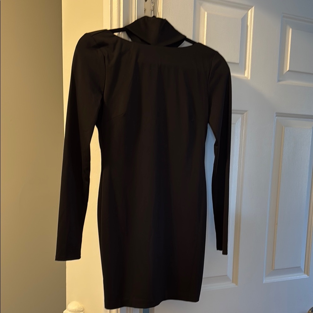 Camila Coelho Black Long Sleeve Lobo Dress